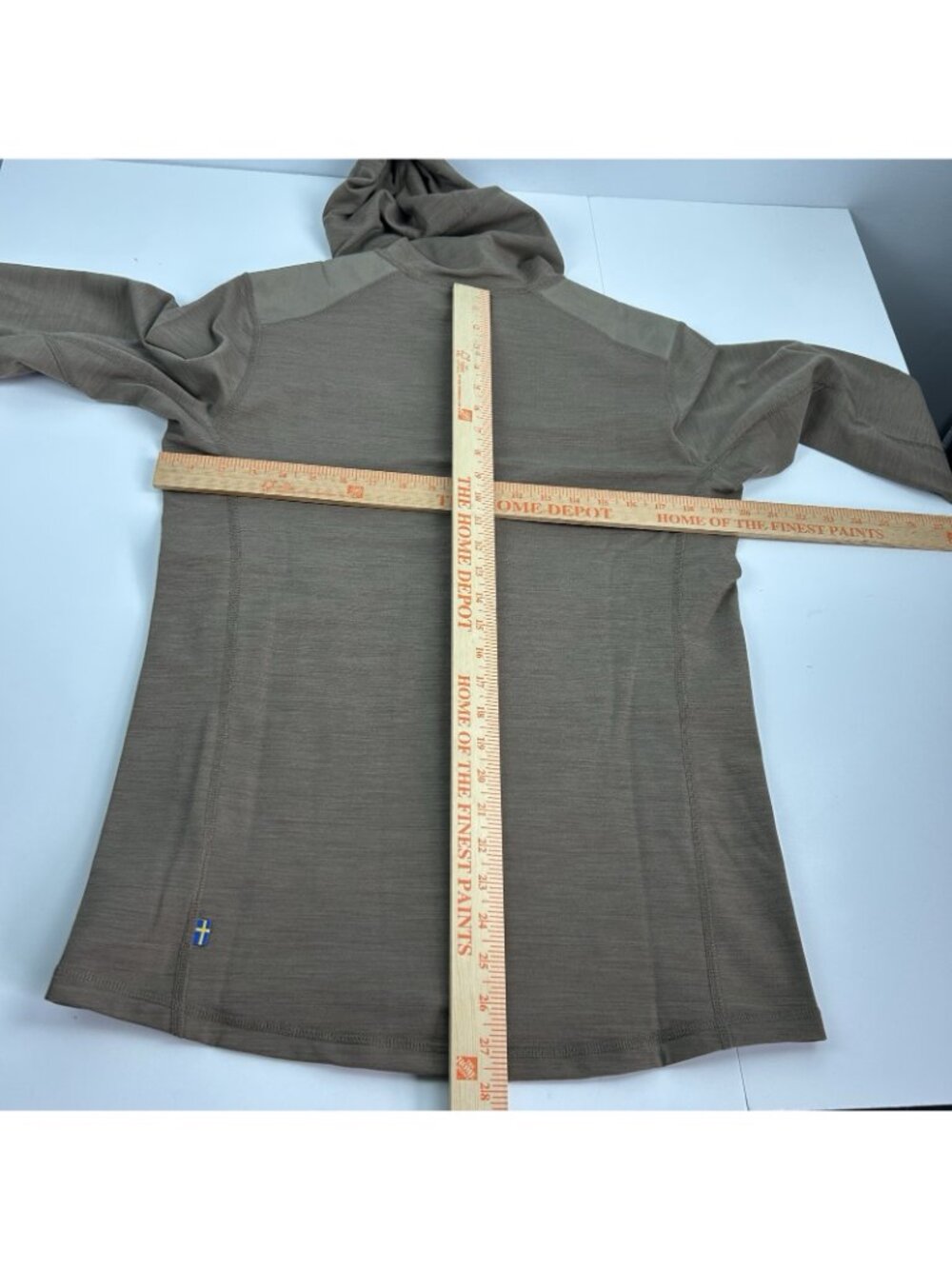 FJallraven Men Sz S Keb Fleece Hoodie Suede Brown Water Wind Resistant NWT $210 - Picture 9 of 10